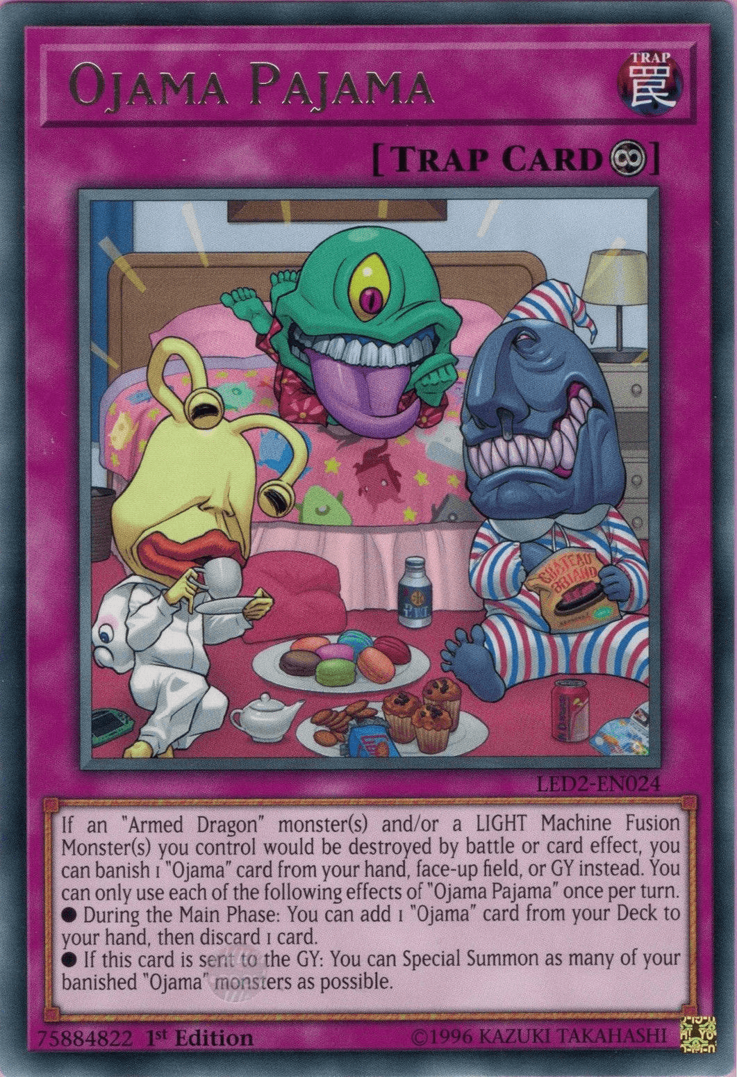 Ojama Pajama [LED2-EN024] Rare - Josh's Cards