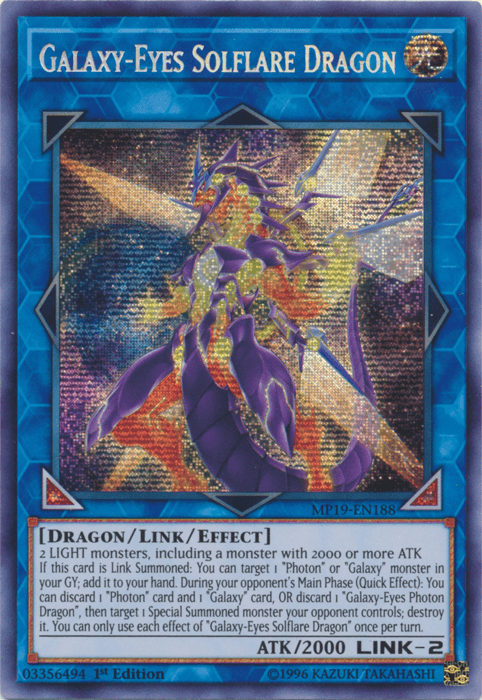 Galaxy-Eyes Solflare Dragon [MP19-EN188] Prismatic Secret Rare - Josh's Cards