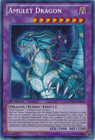 Amulet Dragon [DRLG-EN003] Secret Rare - Josh's Cards