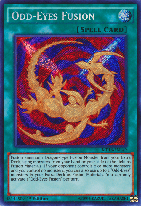 Odd-Eyes Fusion [MP16-EN149] Secret Rare - Josh's Cards