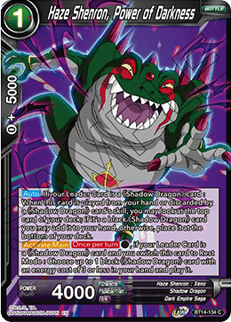 Haze Shenron, Power of Darkness (BT14-134) [Cross Spirits] Parallel Foil
