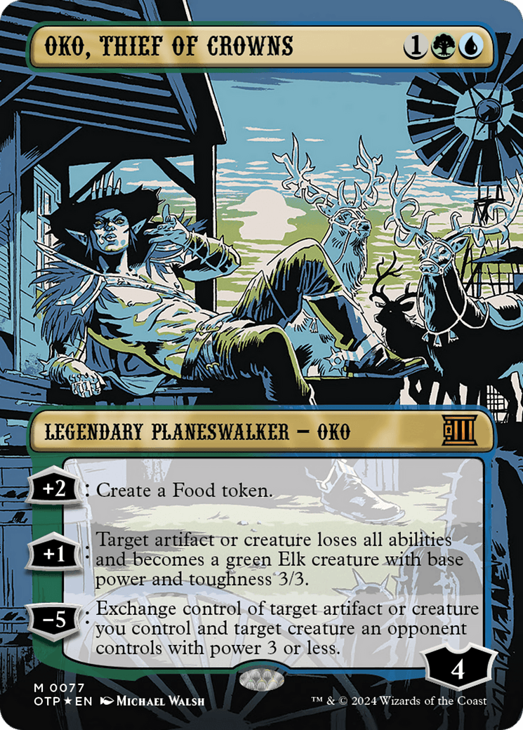 Oko, Thief of Crowns (Textured Foil) [Outlaws of Thunder Junction: Breaking News] - Josh's Cards