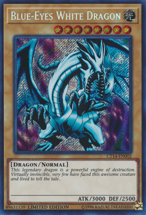 Blue-Eyes White Dragon [CT14-EN002] Secret Rare - Josh's Cards