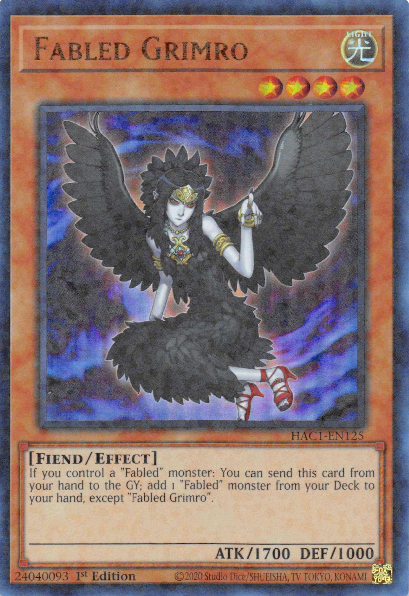 Fabled Grimro (Duel Terminal) [HAC1-EN125] Parallel Rare - Josh's Cards