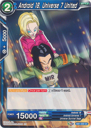 Android 18, Universe 7 United (DB1-029) [Dragon Brawl] Parallel Foil