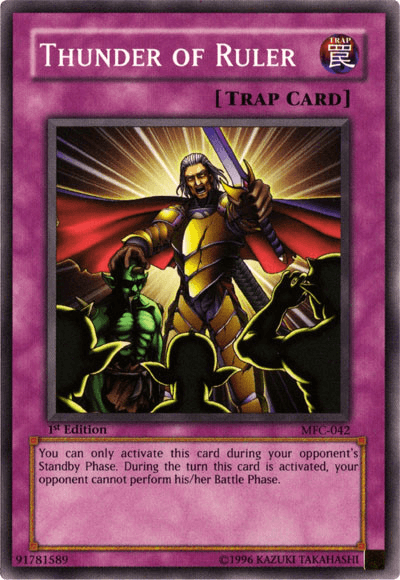 Thunder of Ruler [MFC-042] Common - Josh's Cards