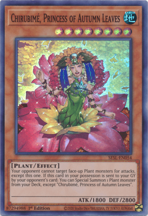 Chirubime, Princess of Autumn Leaves [SESL-EN054] Super Rare - Josh's Cards
