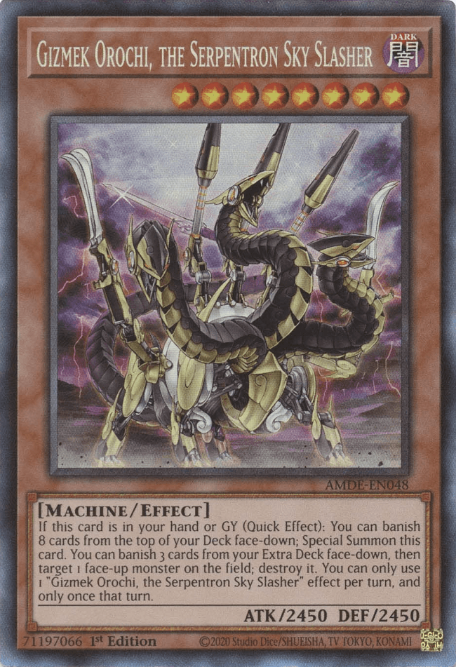 Gizmek Orochi, the Serpentron Sky Slasher [AMDE-EN048] Collector's Rare - Josh's Cards