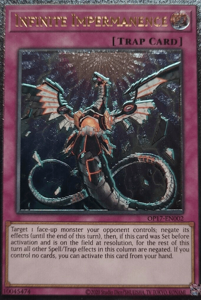 Infinite Impermanence [OP17-EN002] Ultimate Rare - Josh's Cards