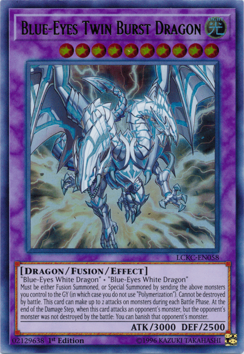 Blue-Eyes Twin Burst Dragon [LCKC-EN058] Ultra Rare - Josh's Cards