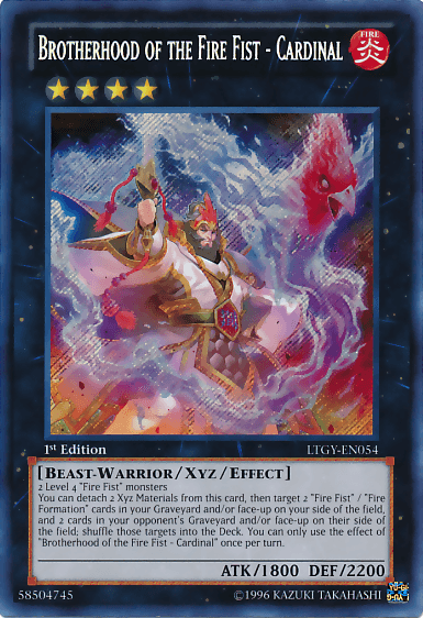 Brotherhood of the Fire Fist - Cardinal [LTGY-EN054] Secret Rare - Josh's Cards