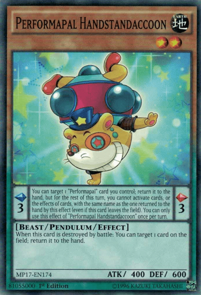 Performapal Handstandaccoon [MP17-EN174] Common - Josh's Cards