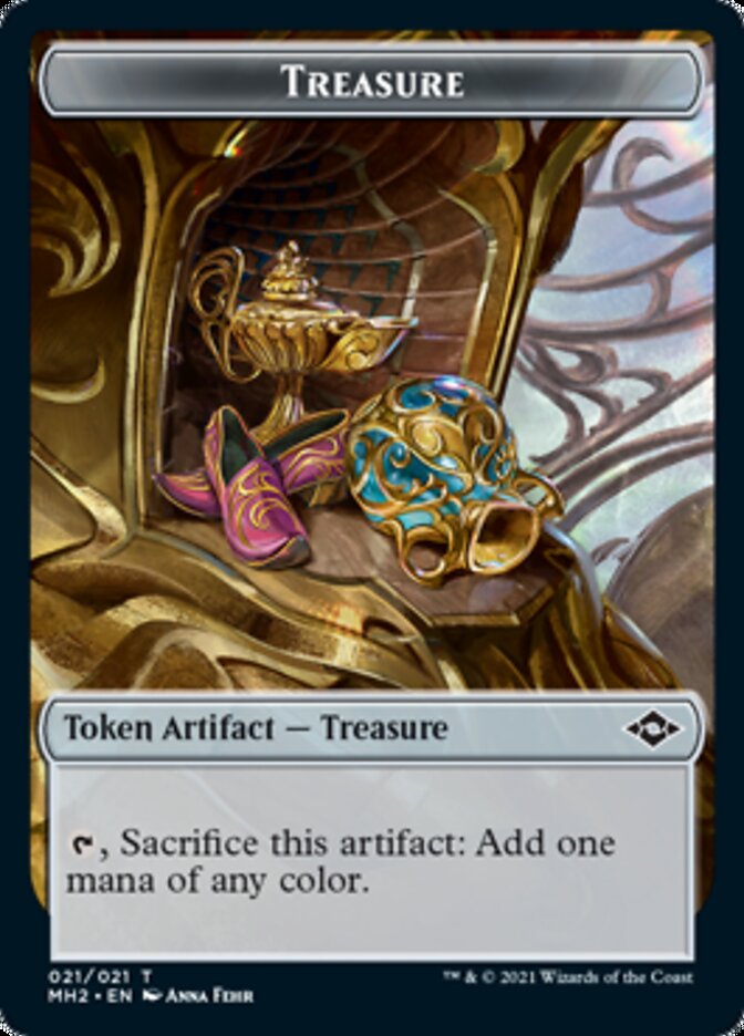 Bird // Treasure (21) Double-Sided Token [Modern Horizons 2 Tokens] Foil