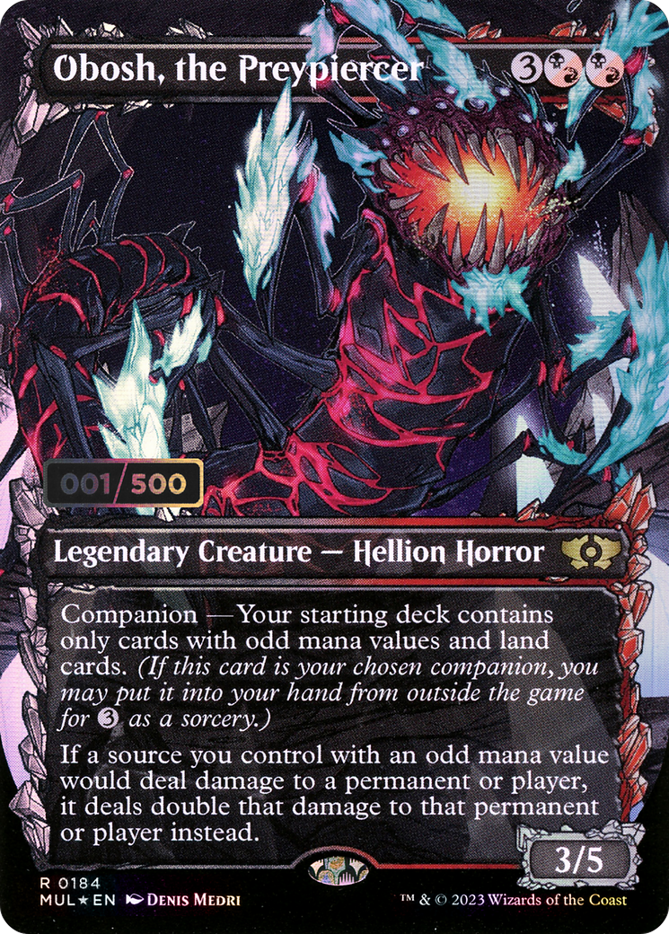 Obosh, the Preypiercer (MUL-184) - Multiverse Legends: (Showcase) (Borderless) Foil