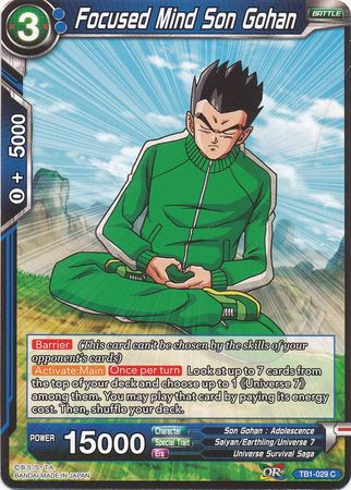 Focused Mind Son Gohan (TB1-029) [The Tournament of Power] Parallel Foil
