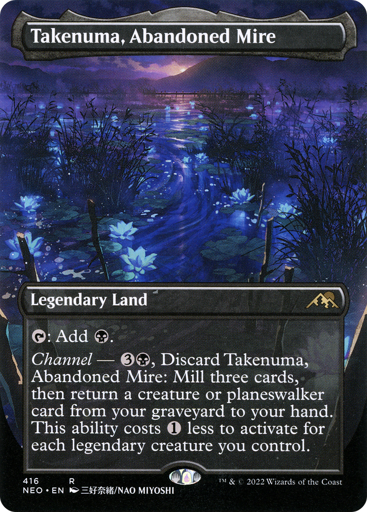 Takenuma, Abandoned Mire (NEO-416) - Kamigawa: Neon Dynasty (Borderless) Foil