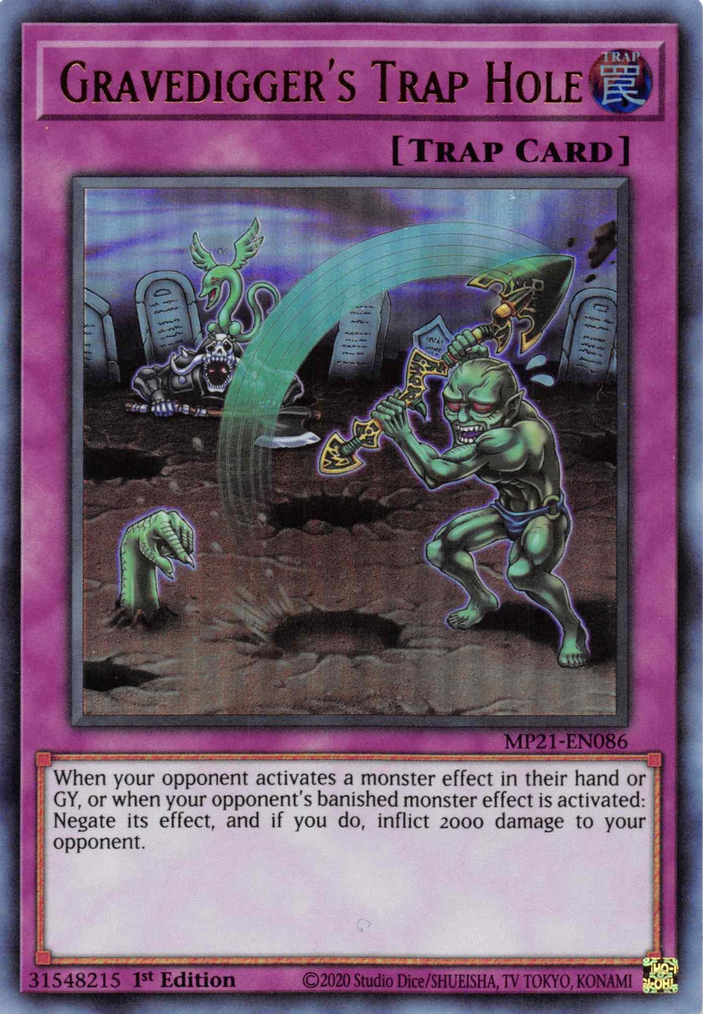 Gravedigger's Trap Hole [MP21-EN086] Ultra Rare - Josh's Cards