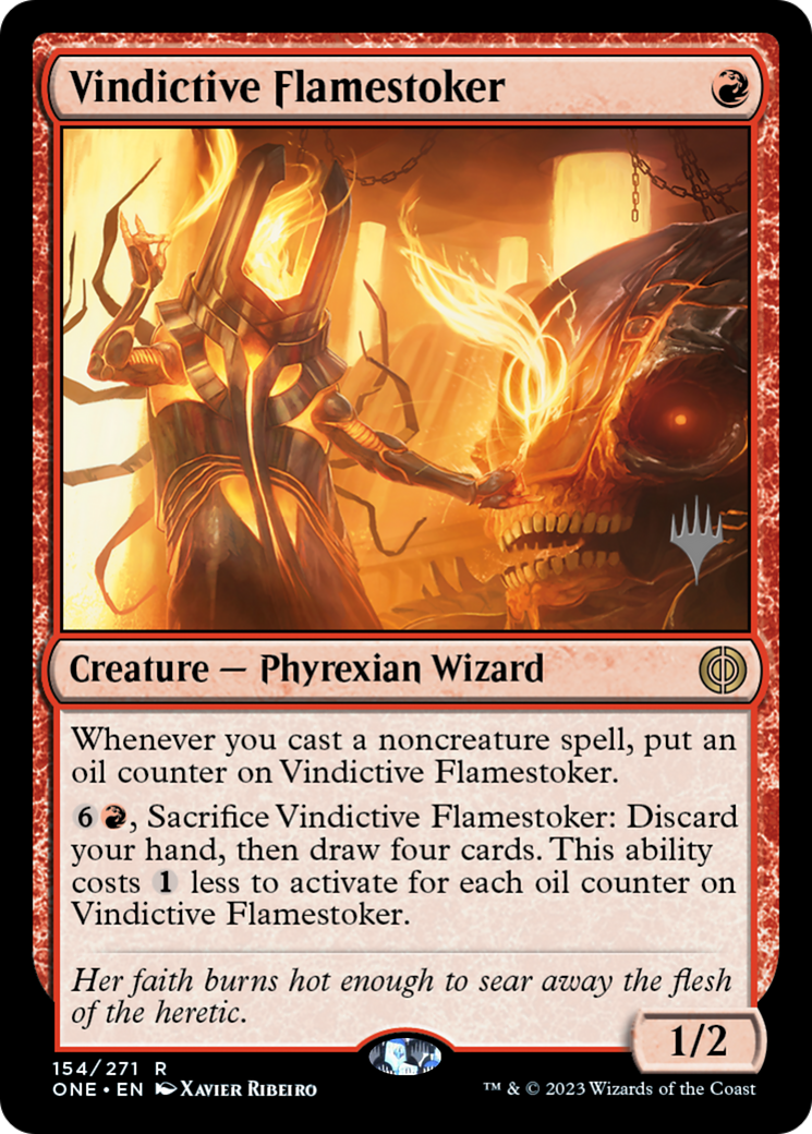 Vindictive Flamestoker (PPONE-154P) - Phyrexia: All Will Be One Promos Foil