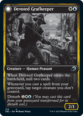 Devoted Grafkeeper // Departed Soulkeeper (DBL-218) - Innistrad: Double Feature: (Double Faced Transform) Foil