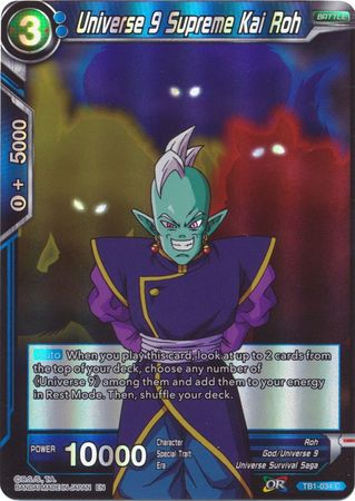 Universe 9 Supreme Kai Roh (Reprint) (TB1-034) [Battle Evolution Booster] Parallel Foil