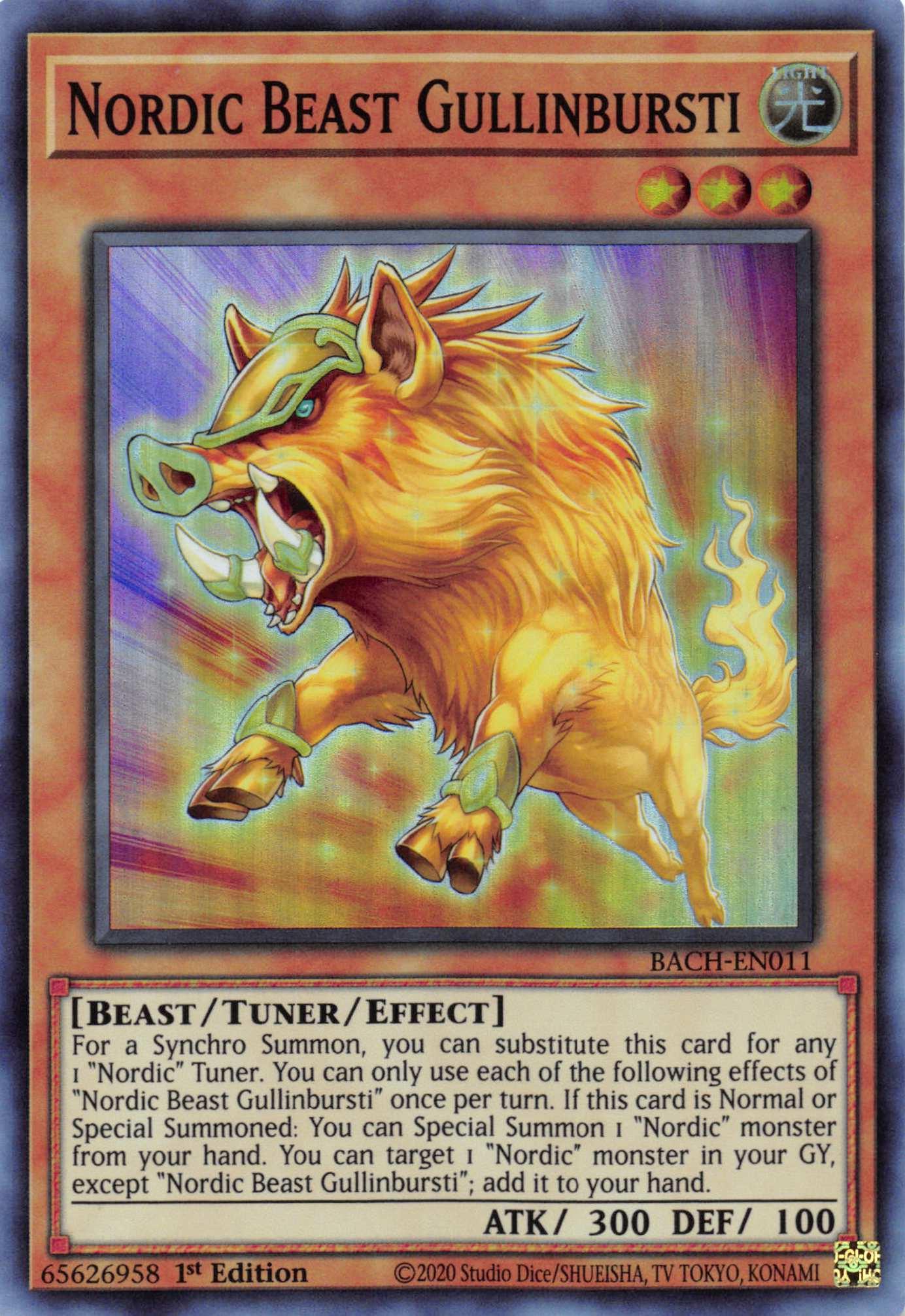 Nordic Beast Gullinbursti [BACH-EN011] Super Rare - Josh's Cards