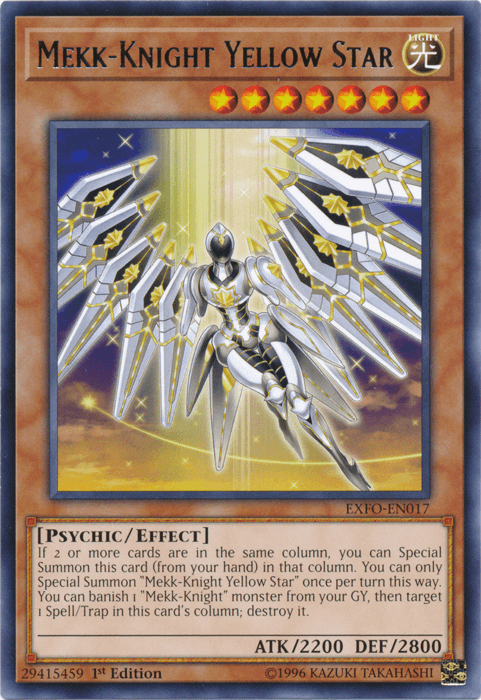 Mekk-Knight Yellow Star [EXFO-EN017] Rare - Josh's Cards