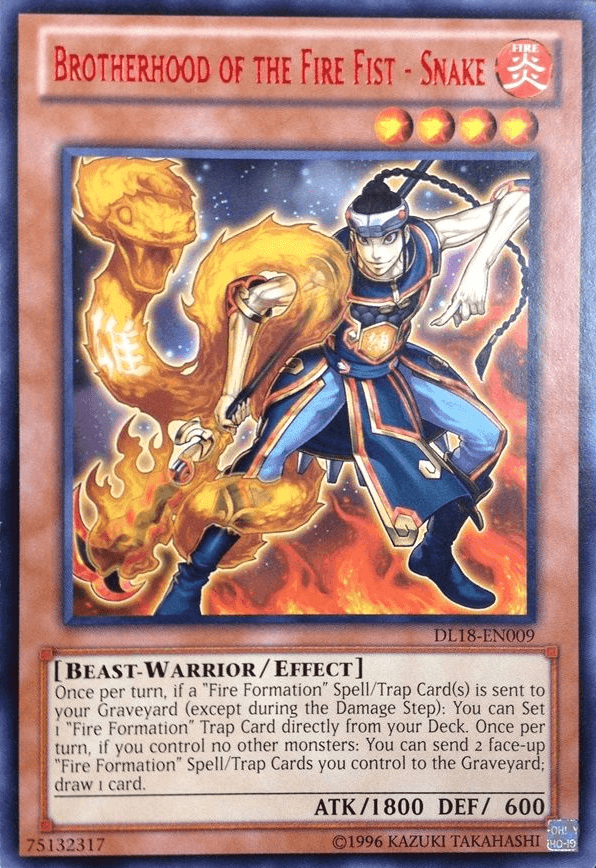 Brotherhood of the Fire Fist - Snake (Red) [DL18-EN009] Rare - Josh's Cards