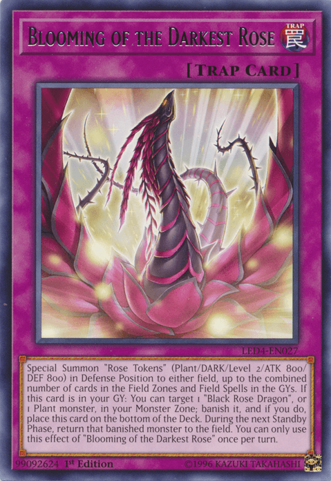 Blooming of the Darkest Rose [LED4-EN027] Rare - Josh's Cards