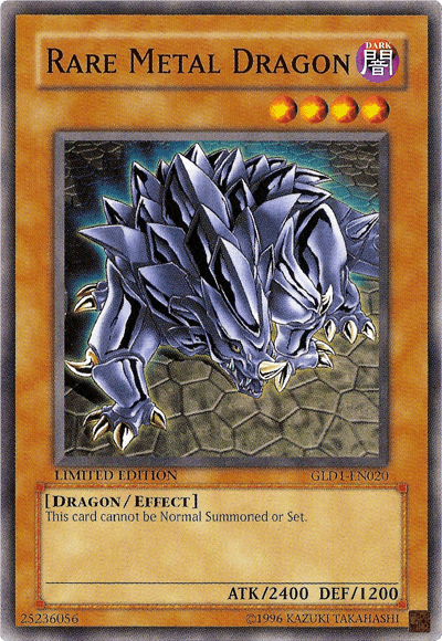Rare Metal Dragon [GLD1-EN020] Common - Josh's Cards