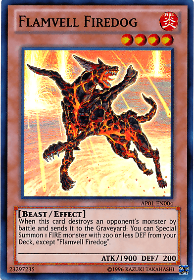 Flamvell Firedog [AP01-EN004] Super Rare - Josh's Cards