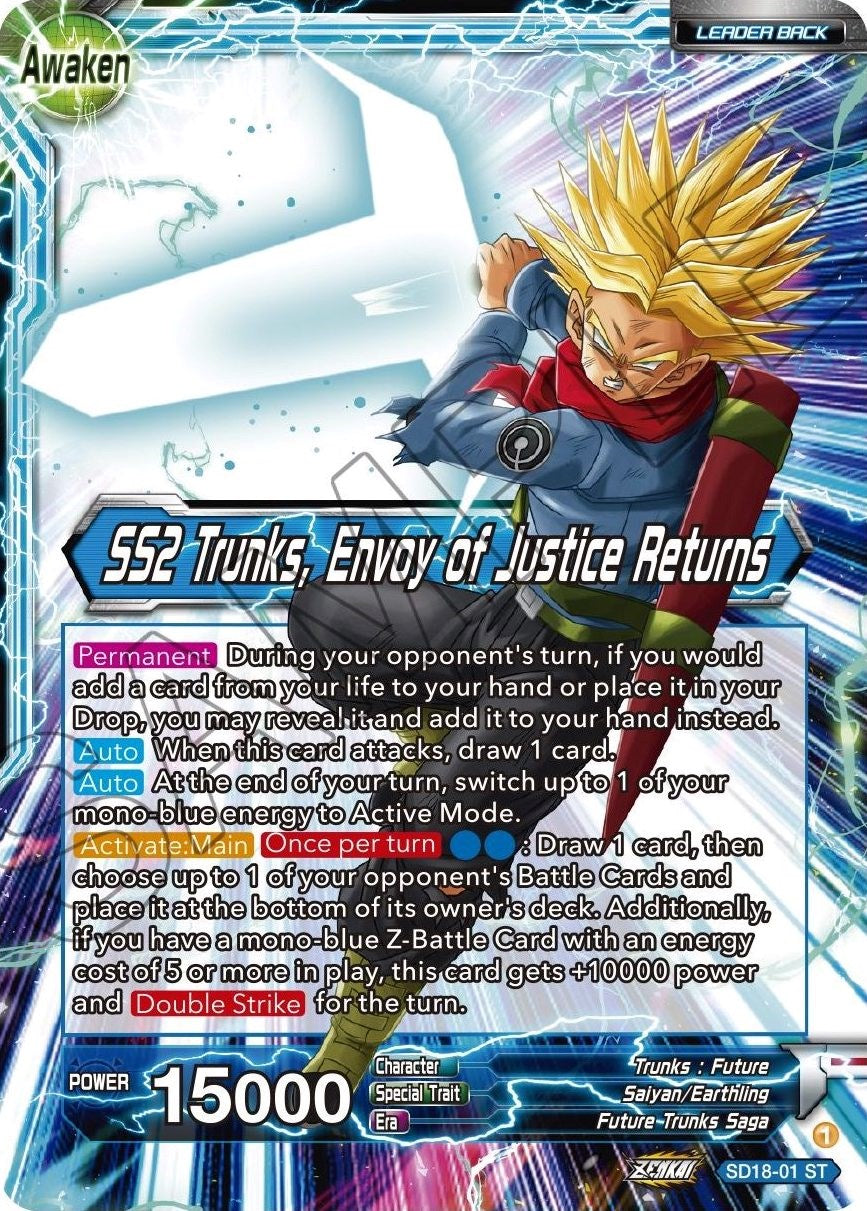 Trunks // SS2 Trunks, Envoy of Justice Returns (SD18-01) [Dawn of the Z-Legends] Parallel Foil