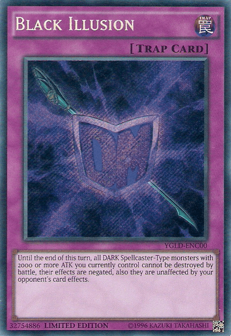 Black Illusion [YGLD-ENC00] Secret Rare - Josh's Cards