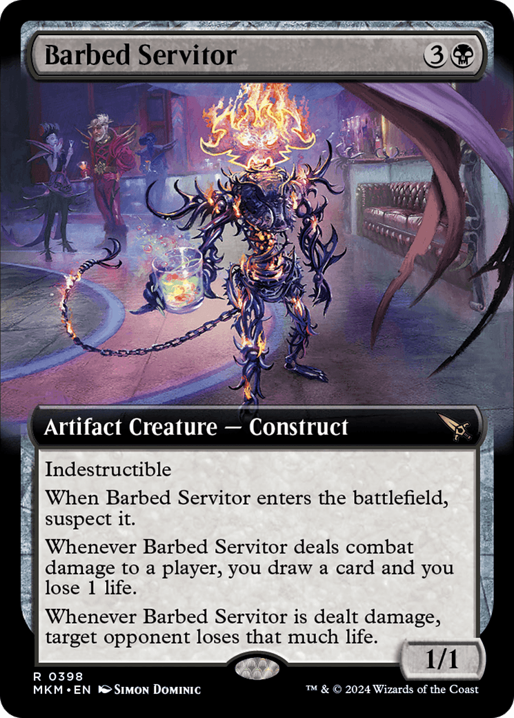 Barbed Servitor (Extended Art) [Murders at Karlov Manor] - Josh's Cards