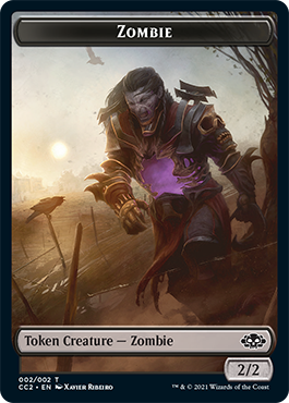 Snake // Zombie Double-Sided Token [Commander Collection: Black Tokens] Foil
