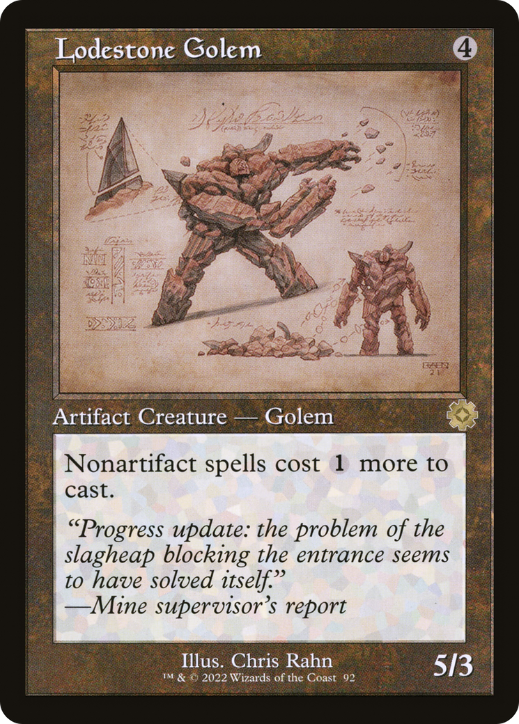 Lodestone Golem (BRR-092) - The Brothers' War Retro Artifacts Foil