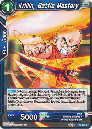 Krillin, Battle Mastery (BT9-028) [Universal Onslaught] Parallel Foil