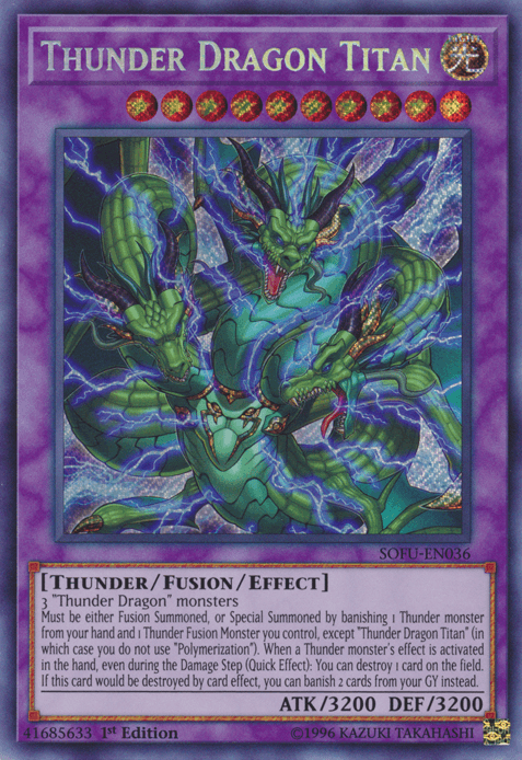 Thunder Dragon Titan [SOFU-EN036] Secret Rare - Josh's Cards