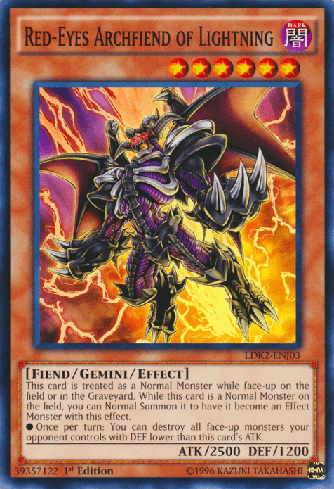 Red-Eyes Archfiend of Lightning [LDK2-ENJ03] Common - Josh's Cards