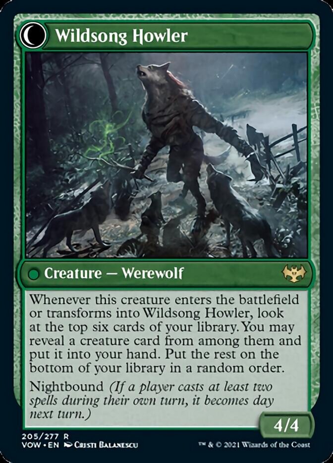 Howlpack Piper // Wildsong Howler (VOW-205) - Innistrad: Crimson Vow: (Double Faced Transform) Foil