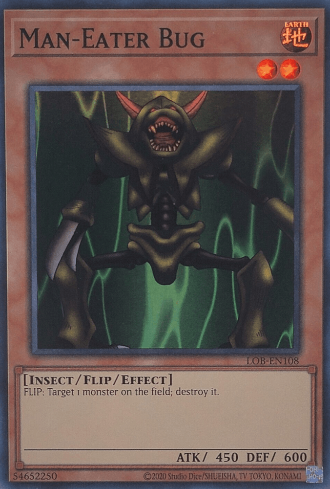 Man-Eater Bug (25th Anniversary) [LOB-EN108] Super Rare - Josh's Cards