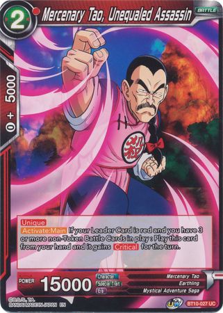 Mercenary Tao, Unequaled Assassin (BT10-027) [Rise of the Unison Warrior 2nd Edition] Parallel Foil