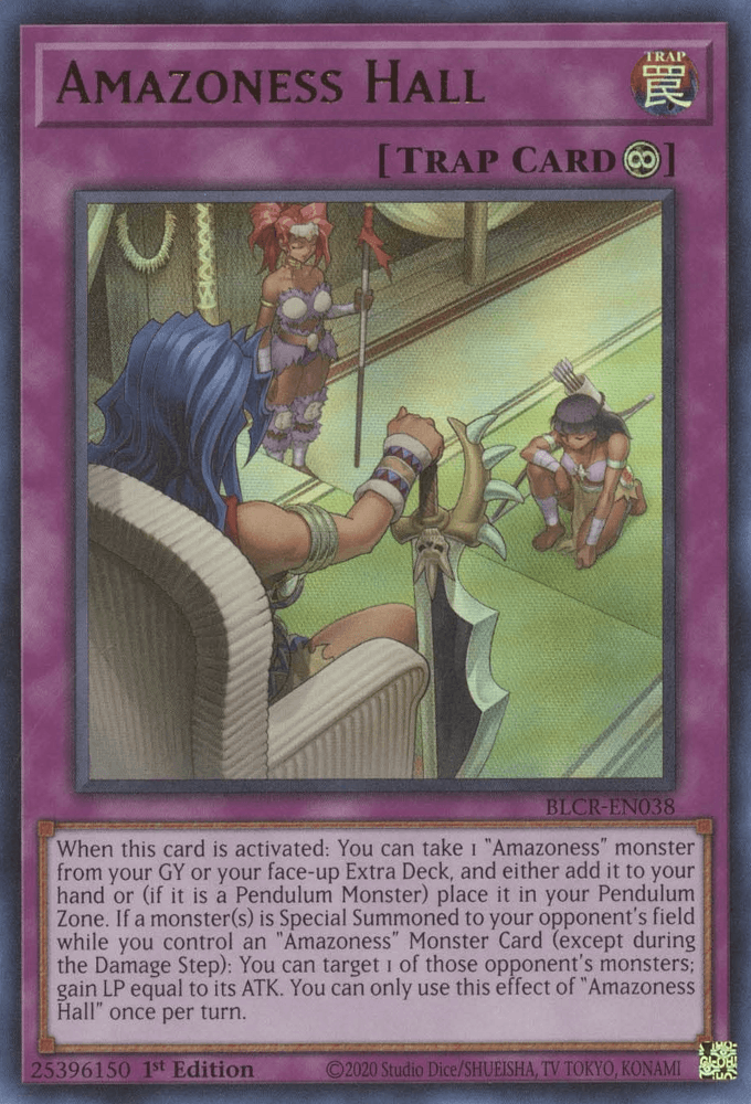 Amazoness Hall [BLCR-EN038] Ultra Rare - Josh's Cards