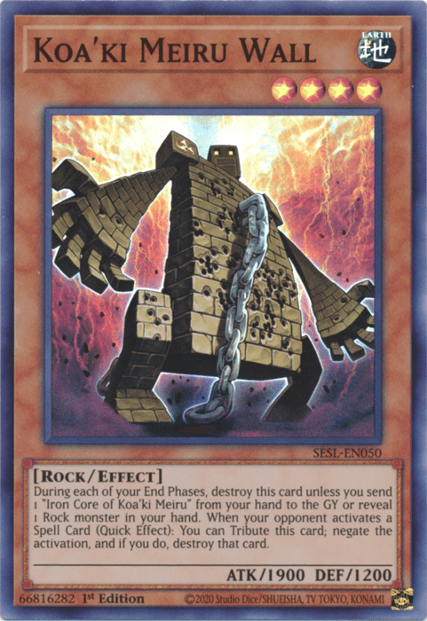 Koa'ki Meiru Wall [SESL-EN050] Super Rare - Josh's Cards
