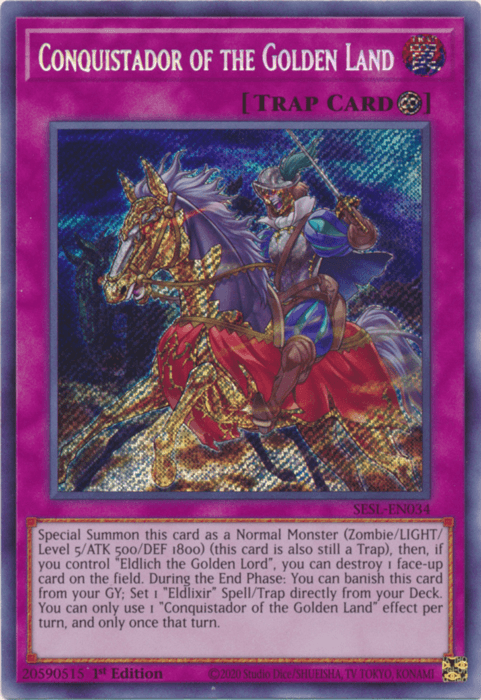 Conquistador of the Golden Land [SESL-EN034] Secret Rare - Josh's Cards