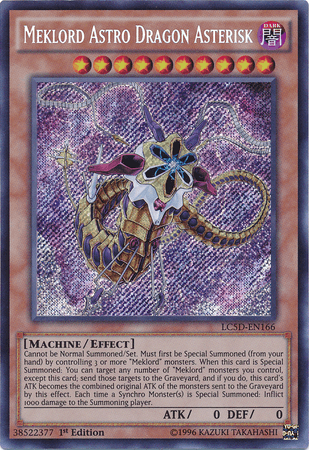 Meklord Astro Dragon Asterisk [LC5D-EN166] Secret Rare - Josh's Cards