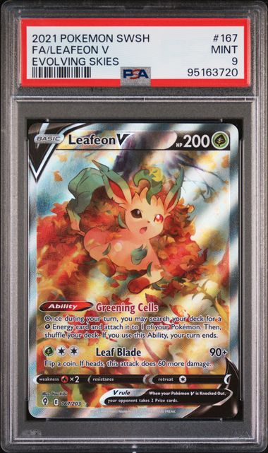 Leafeon V Evolving Skies 167/203 PSA 9