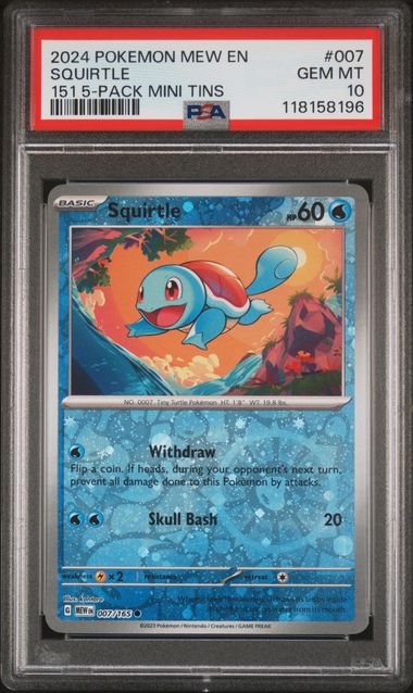 Squirtle Costco Exclusive 007/165 PSA 10