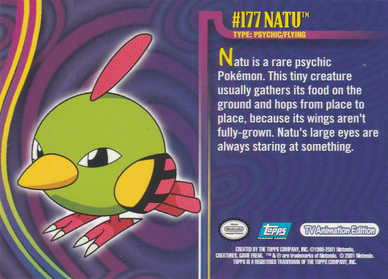 Natu (177) [Topps Pokemon Johto Series 1]