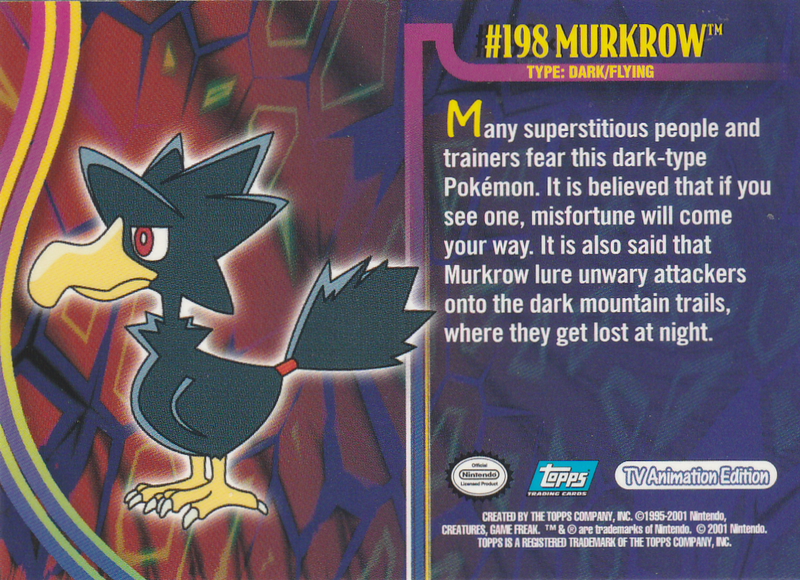 Murkrow (198) [Topps Pokemon Johto Series 1]