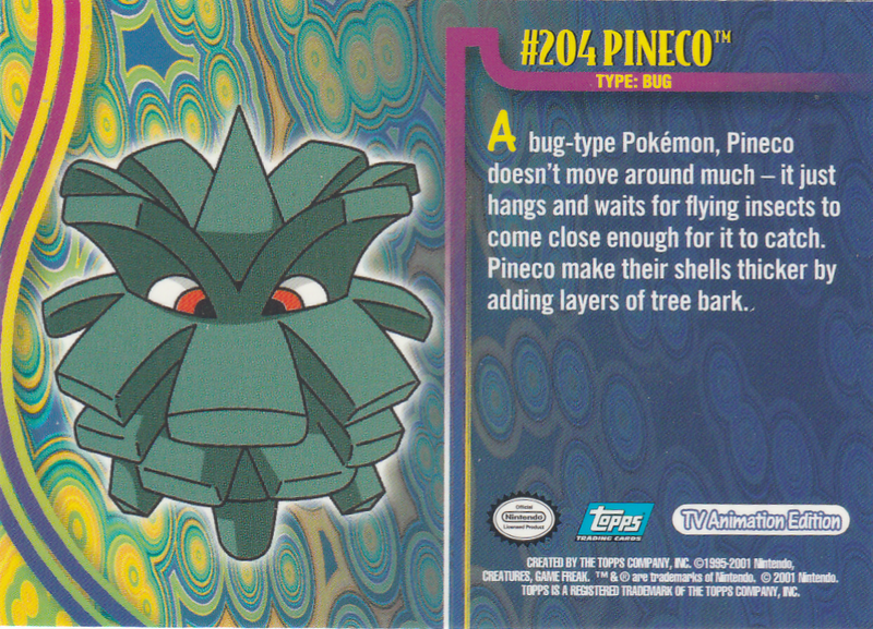 Pineco (204) [Topps Pokemon Johto Series 1]